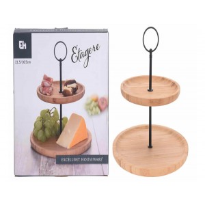 Γλυκιέρα Bamboo Excellent Houseware 170484110 2 επιπέδων