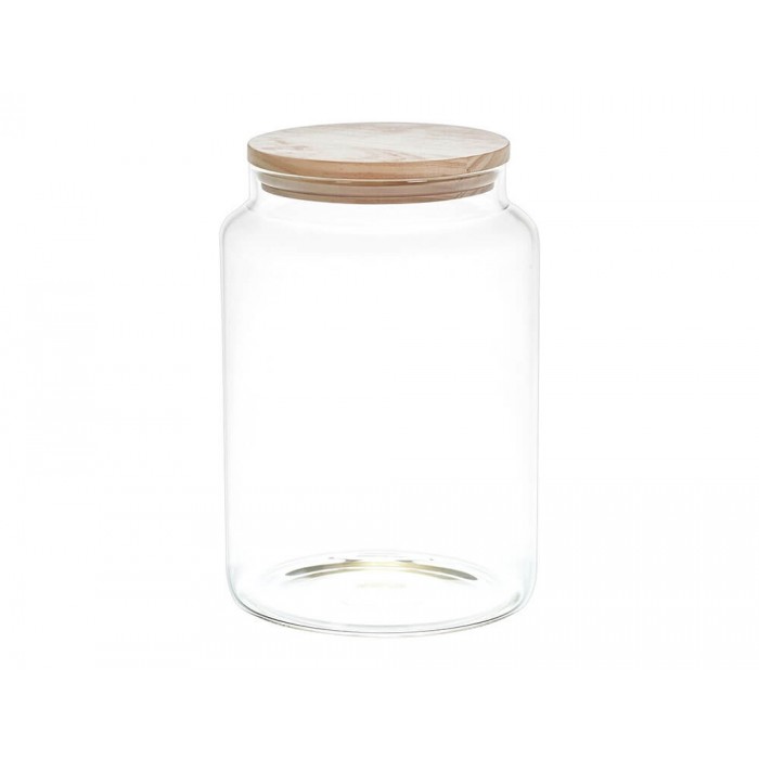  Bocal De Conservation Verre Couvercle Bois 2.9L M4