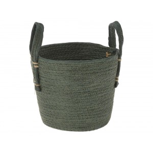 Διακοσμητικό καλάθι H&S Collection (KR2002750) με χερούλια - Πράσινο