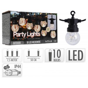 Διακοσμητικός Φωτισμός 10 LED (LE2000010), 7.5 Μέτρα - Θερμό Λευκό