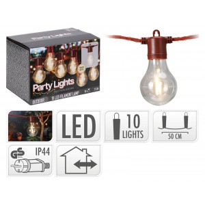 Διακοσμητικός Φωτισμός 10LED - 7.5 Μέτρα - Θερμό Λευκό