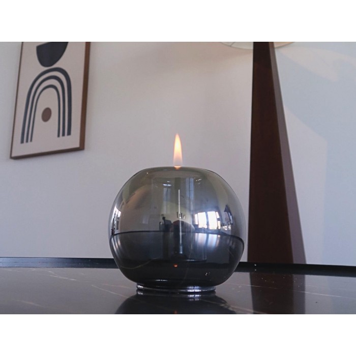 Επιτραπέζια Εστία Φωτιάς Globus 10 Tenderflame με διάρκεια καύσης 2 - 3 ώρες, χωρητικότητα δεξαμενής 60ml και διαστάσεις 10.5x8.8cm - Graphite
