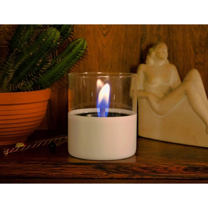 Επιτραπέζια Εστία Φωτιάς Lilly 10 Tenderflame με διάρκεια καύσης 9 - 10 ώρες, χωρητικότητα δεξαμενής 300ml και διαστάσεις 10x11.5cm - White