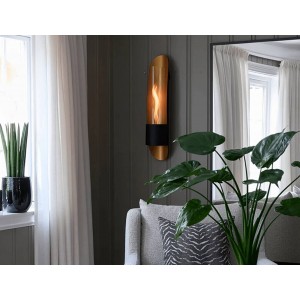 Εστία Φωτιάσ Cycloflame Wall Tenderflame - 16.6X81X17.5Cm - Gold 