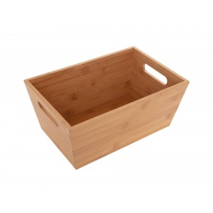 Καλάθι Οργάνωσης 5five με λαβές από Ξύλο Bamboo, 20x30x13cm - Απόχρωση Ξύλου