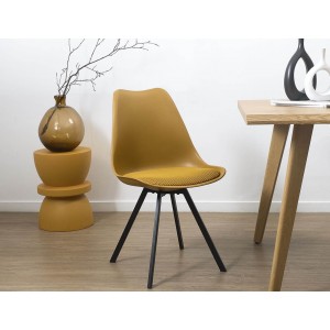 Καρέκλα Αtom Home Deco Factory με διαστάσεις 52x47x82cm - Yellow