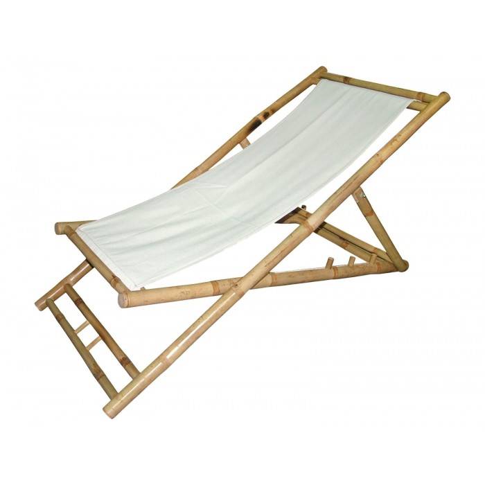 Beach chair bamboo canvas cloth Lesli Living 41275