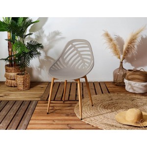 Καρέκλα κήπου Alameda Home Deco Factory με διαστάσεις 52.3x53.3x83.4cm - Taupe