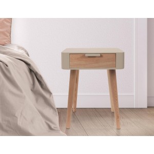 Κομοδίνο Home Deco Factory με διαστάσεις 35x40x48cm - Taupe