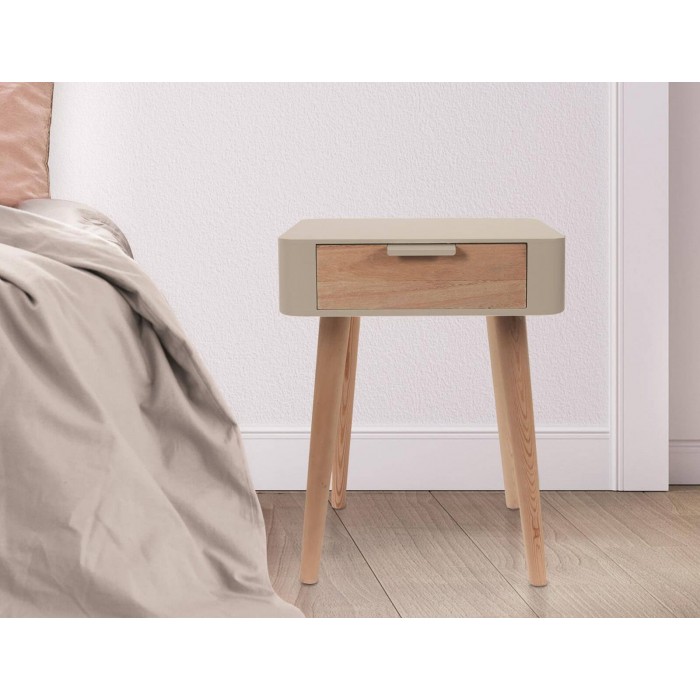 Κομοδίνο Home Deco Factory με διαστάσεις 35x40x48cm - Taupe