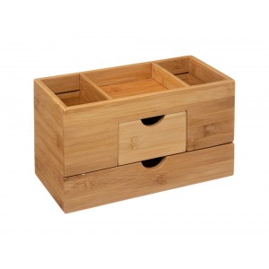 Κουτί Οργάνωσης Make up 5five από Ξύλο Bamboo, 24x12.2x14.5cm - Απόχρωση Ξύλου