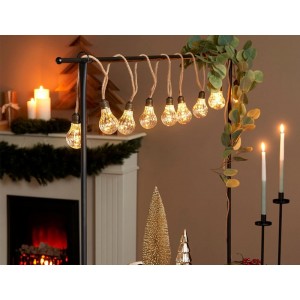 Μεταλλική Ράγα Διακόσμησης Mica Decorations για τραπεζαρία, με επέκταση από 223cm έως 250cm, Μαύρο