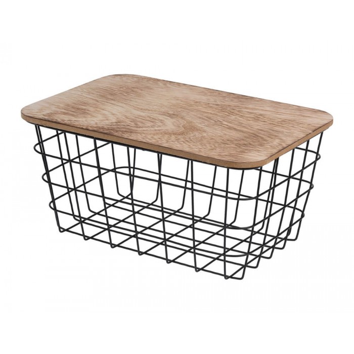  Basket Metal H &Amp; S Collection With Mdf Top Ma10001