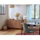 Μπουφές Colva Atmosphera με 6 ράφια και διαστάσεις 140x40x80.5cm - Απόχρωση Ξύλου
