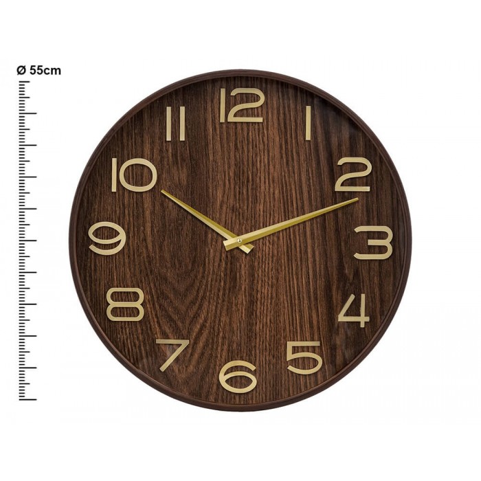  Wood Clock Ivana Brown D55 Atmosphera 203519A