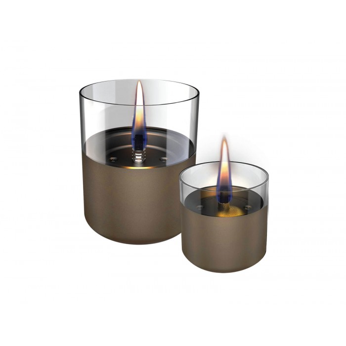 Σετ Duo Pack Επιτραπέζιες εστίες φωτιάς Lilly 8 & Lilly 10 Τenderflame με διάρκεια καύσης 4 - 5 ώρες / 9 - 10 ώρες, χωρητικότητα δεξαμενής 150ml / 300ml και διαστάσεις 8x7.5cm / 10x11.5cm - Chocolate