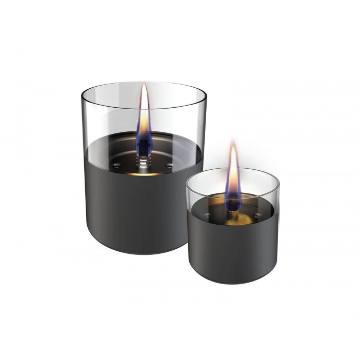 Σετ Duo Pack Επιτραπέζιες εστίες φωτιάς Lilly 8 & Lilly 10 Τenderflame με διάρκεια καύσης 4 - 5 ώρες / 9 - 10 ώρες, χωρητικότητα δεξαμενής 150ml / 300ml και διαστάσεις 8x7.5cm / 10x11.5cm - Gun Metal