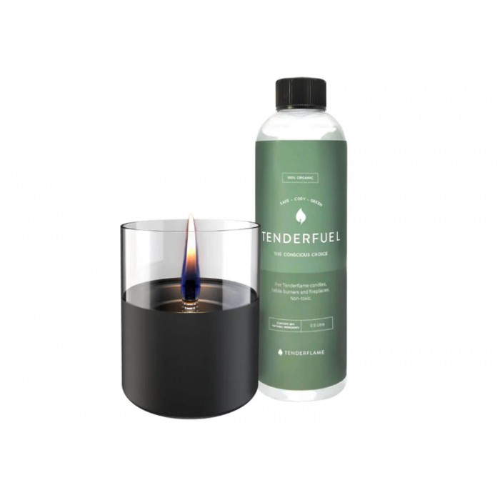 Σετ Gift Pack Επιτραπέζια εστία φωτιάς Lilly 10 & Tenderfuel 0.5lt Τenderflame με διάρκεια καύσης 9 - 10 ώρες, χωρητικότητα δεξαμενής 300ml και διαστάσεις 10x11.5cm - Black