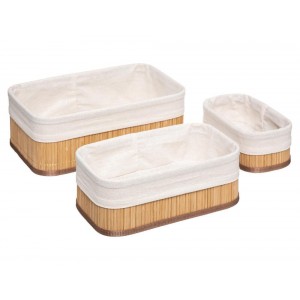 Σετ Κουτιά Οργάνωσης 5five από Ξύλο Bamboo - 3 τεμάχια