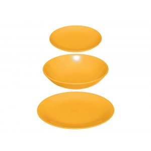 Σετ Πιάτων Secret De Gourmet Colorama Yellow - 18 τεμάχια
