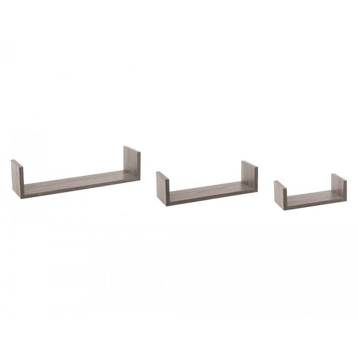  Wall Shelf Edge Oak Grey X3 138955D