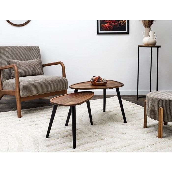Σετ Τραπεζάκια Σαλονιού Home Deco Factory με διαστάσεις 60x39x40cm και 50x34.5x31cm - 2 τεμάχια