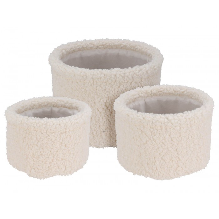  Basket 3Pcs Teddy Round White Aae444250