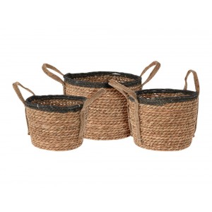 Σετ διακοσμητικά καλάθια H&S Collection (MA1000410) με χερούλια - 3 τεμάχια
