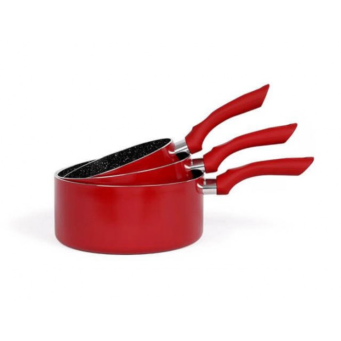 Σετ κατσαρόλες Livoo Sauce MEN125RC - 3 τεμάχια - Red