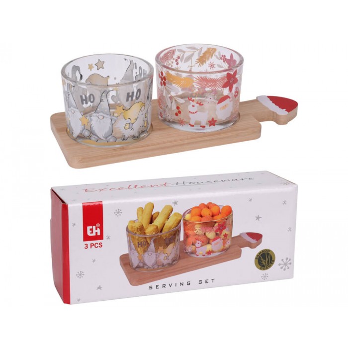  Serving Set Eh 3Pcs On Bamboo Tra 278000780