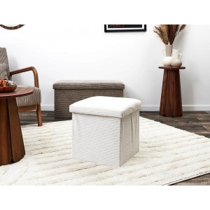 Σκαμπό Scott Home Deco Factory με αποθηκευτικό χώρο και διαστάσεις 38x38x38cm - White