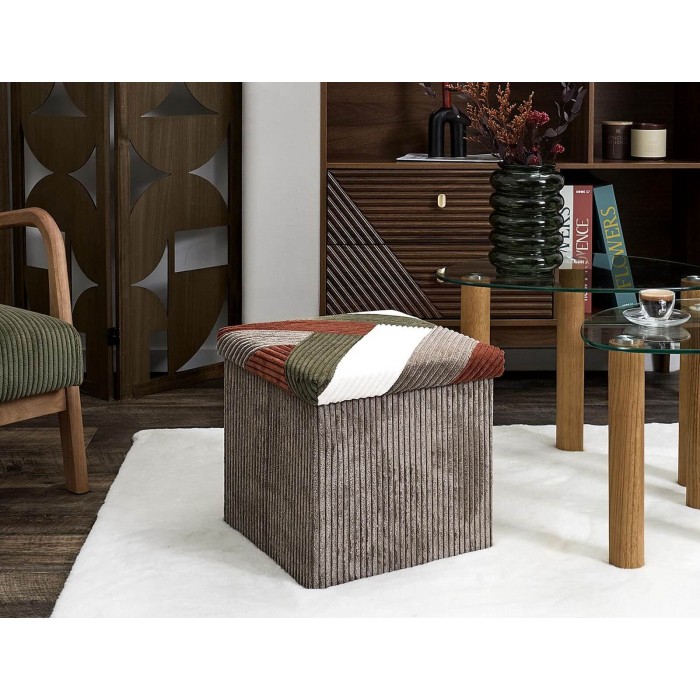  Patchwork Folding Pouffe Box Cotele Scott Hd0550