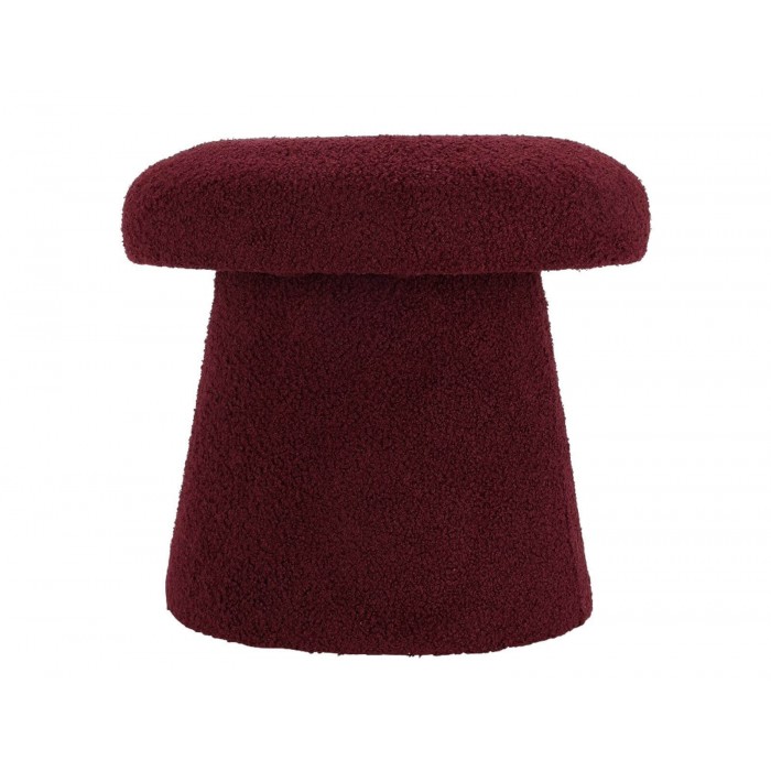  Footstool Mushroom Burgundy Aak400130