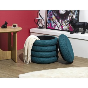 Σκαμπό-Μπαούλο Atom Home Deco Factory - 37X42Cm - Μπλε