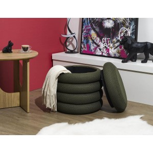 Σκαμπό-Μπαούλο Atom Home Deco Factory - 37X42Cm - Πράσινο
