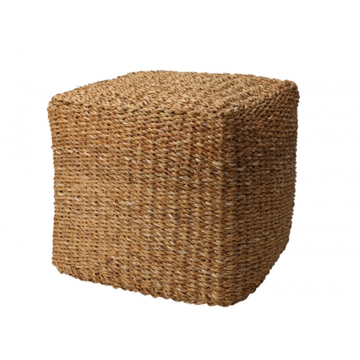  Pouf Square Natural 40X40X38Cm