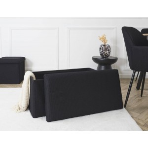 Ταμπουρέ Atom Home Deco Factory με αποθηκευτικό χώρο και διαστάσεις 76x38x38cm - Black