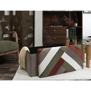 Ταμπουρέ Scott Home Deco Factory με αποθηκευτικό χώρο και διαστάσεις 76x38x38cm
