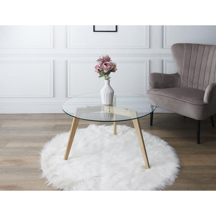 Τραπεζάκι Σαλονιού Home Deco Factory με διαστάσεις 80x80x45.5cm