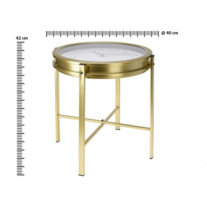  Table Clock Residence 42X40Cm Gold Hz1961990