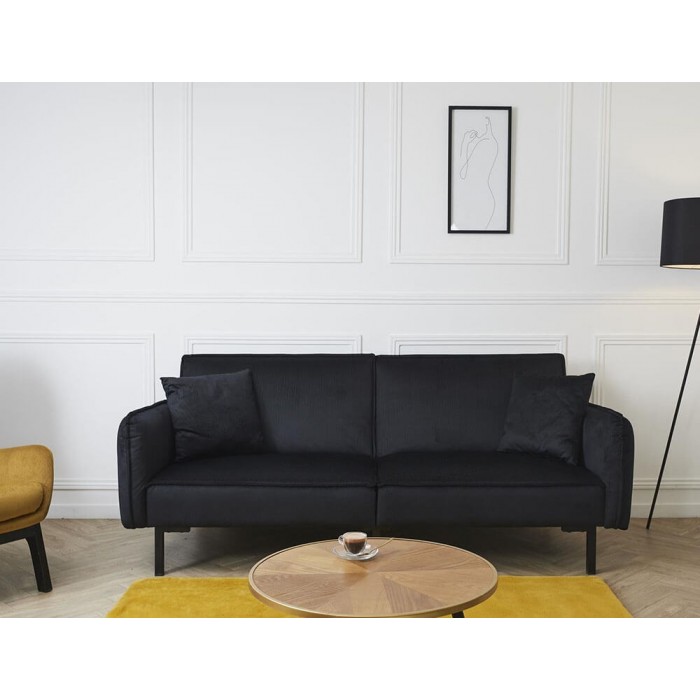 Τριθέσιος Καναπές Κρεβάτι Giulia Ηome Deco Factory με αφαιρούμενα μπράτσα, κοτλέ ύφασμα και διαστάσεις 198x83x90cm