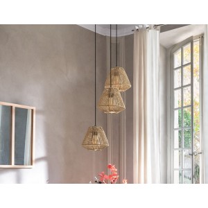 Φωτιστικό οροφής ρεύματος Jily Atmosphera με λαμπτήρα Ε27 και διαστάσεις 25x25x95cm - Kαφέ
