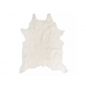 Χαλί σε σχέδιο γούνας από πολυεστέρα 120x158cm - Λευκό