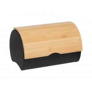 Ψωμιέρα 5five με καπάκι και διαστάσεις 32x20.5x24cm - Black