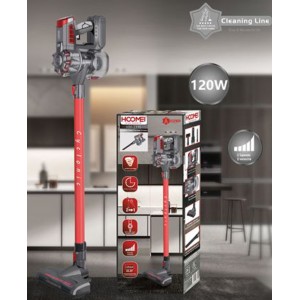 Ηλεκτρικό σκουπάκι χειρός 120W και με κοντάρι 110.5x26.5x23cm κόκκινο Hoomei HM-2190 