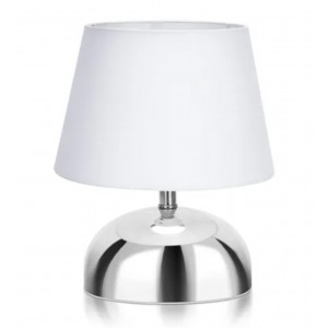 Πορτατίφ με Ασημί Μεταλλική Βάση E14 16x23cm ForHome 521260