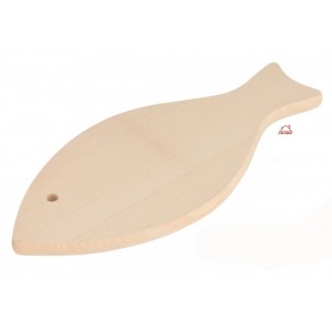 Επιφάνεια Κοπής από Ξύλο σε Σχέδιο Ψάρι 36.5x16cm ForHome 228194