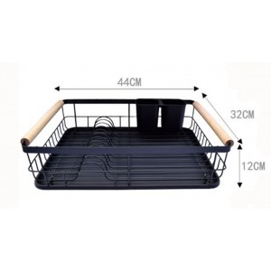 Πιατοθήκη Νεροχύτη σε Μαύρο Χρώμα 44x32x12cm Tpster 936276