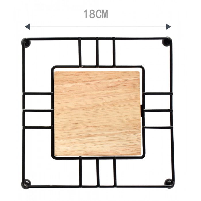 Σουπλά Κατσαρόλας Μεταλλικό Μαύρο 18x1.5cm Tpster 936308