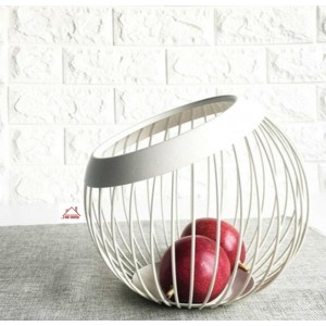 Καλάθι Φρούτων Μεταλλικό Λευκό 20×18cm ForHome 2041849